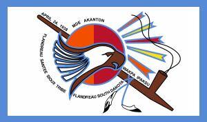 Image of the Flandreau Santee Sioux Tribe flag representing their community.